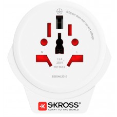 ADAPTADOR DE ENCHUFE A EUROPEO SKROSS USB