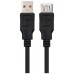 Nanocable Cable USB 2.0, tipo A/M-A/H, Negro, 3m