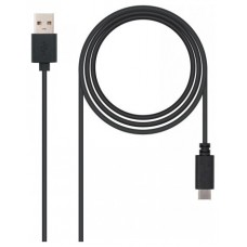 CABLE USB 2.0 3A TIPO USB-CM-AM NEGRO 1.0M NANOCABLE