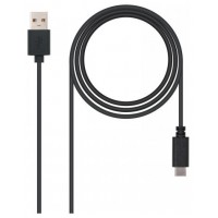 CABLE USB 2.0 3A TIPO USB-CM-AM NEGRO 2.0M NANOCABLE