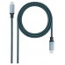 CABLE USB 3.1 GEN2 10Gbps 5A 4K/60Hz, USB-C/M USB-C/M 1.5 M GRIS/NEGRO NANOCABLE (Espera 4 dias)