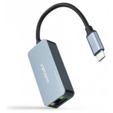 CONVERSOR USB-C 3.2 GEN1 ETHERNET 2.5G GRIS 15 CM
