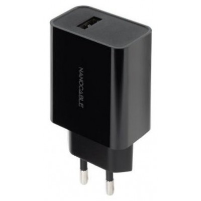 CARGADOR USB 5V/2.1A NEGRO NANOCABLE 10.10.2004