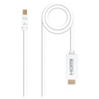 CABLE CONVERSOR MINI DP A HDMI MINI DPM - HDMIM BLANCO