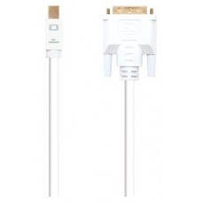 Mini DP - DVI, M-M, 2 m, Blanco