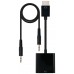 CONVERSOR HDMI SVGA+AUDIO HDMIM-SVGAH+3.5H 10CM+1M