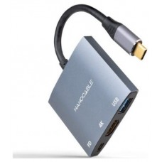 NANOCABLE CONVERSOR USB-C A HDMI/H-USB3.0/H-USB-C PD/H 15 CM (Espera 4 dias)