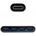 ADAPTADOR USB-C A 4XUSB 3. USB-CM-USB 3H NEGRO 10 CM