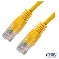 CABLE RED LATIGUILLO RJ45 CAT.6 UTP AWG24 AMARILLO 0.5