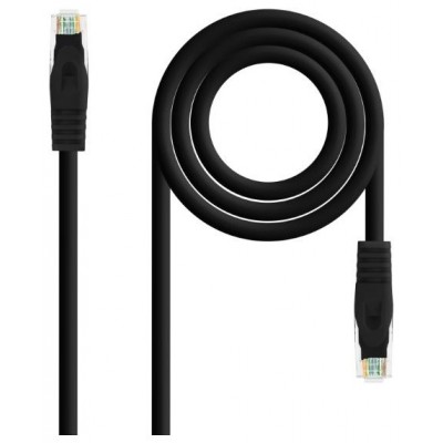 CABLE DE RED LATIGUILLO RJ45 UTP CAT6A AWG24 LSZH 0.30 M NEGRO NANOCABLE (Espera 4 dias)