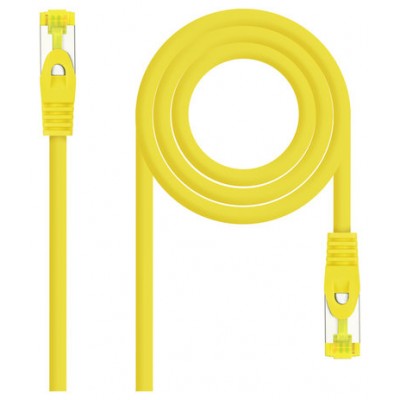 CABLE DE RED LATIGUILLO RJ45 SFTP CAT6A AWG26 0.5 M AMARILLO NANOCABLE (Espera 4 dias)