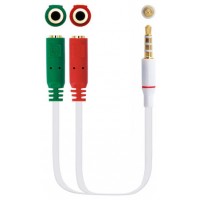 Nanocable Cable Ad AudioJack 3.5 4Pin-2x 3pin 20cm