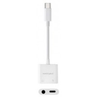 NANOCABLE CABLE ADAPTADOR USB-C A JACK+USB-C/H PD 60W,BLANCO NANOCABLE CABLE ADAPTADOR USB-C A JACK+USB-C/H PD 60W,BLANCO