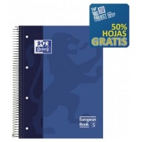 CUADERNO EUROPEANBOOK 5 TAPA EXTRADURA A4+ 120 HOJAS 5X5 COLORES VIVOS 50% HOJAS GRATIS OXFORD 100430279 (MIN5) (Espera 4 dias)