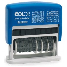 SELLO DE ENTINAJE S 120/WD FORMULA/FECHA 4MM ESPAÑOL AZUL/BICOLOR COLOP 104961 (Espera 4 dias)