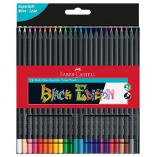 ESTUCHE 24 LÁPICES DE COLORES BLACK EDITION. FABER CASTELL 116424 (Espera 4 dias)