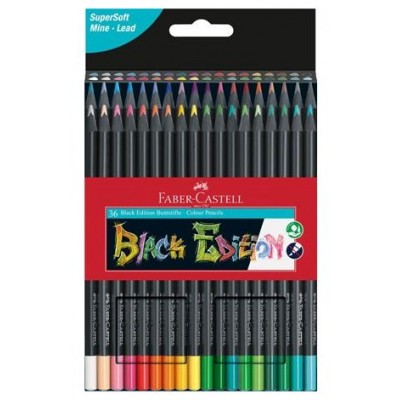 ESTUCHE 36 LÁPICES DE COLORES BLACK EDITION. FABER CASTELL 116436 (Espera 4 dias)