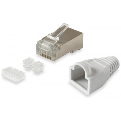 KIT 100 CONECTORES RJ45 EQUIP CATEGORIA 6 FTP CON GUIA