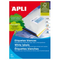 CAJA 100 HOJAS ETIQUETA BLANCA ILC 70X30 1271 APLI (Espera 4 dias)