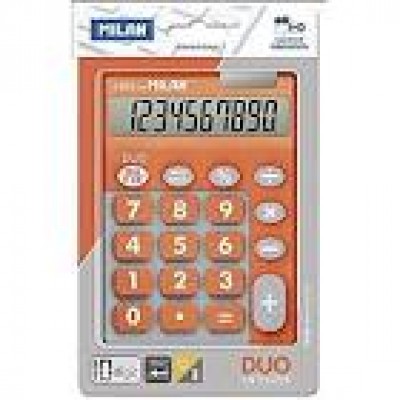 MILAN CALCULADORA DUO 10 DIGITOS DUAL BLISTER NARANJA