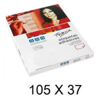 CAJA 100 HOJAS ETIQUETAS ADHESIVAS ILC BLANCA 105X37 FABRISA 15313 (Espera 4 dias)