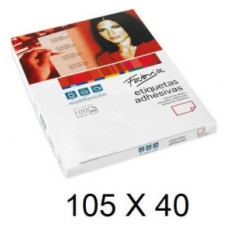 CAJA 100 HOJAS ETIQUETAS ADHESIVAS ILC BLANCA 105X40 FABRISA 15314 (Espera 4 dias)