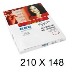 CAJA 100 HOJAS ETIQUETAS ADHESIVAS ILC BLANCA 210X148 FABRISA 15322 (Espera 4 dias)