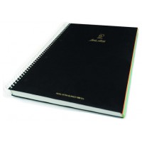 CUADERNO FIRST CLASS A4 TAPA NEGRA FORRADA MICROPERFORADO 120H 100GR 4 TALADROS 5X5 BANDA 5 COLORES PACSA 16029 (MIN4) (Espera 4 dias)