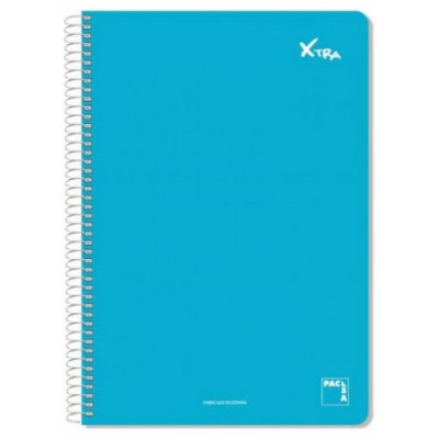 CUADERNO SERIE XTRA 60GR.TAPA CONTRACOLADA FOLIO (215X310MM.) 80 HOJAS CUADRÍCULA 4X4 COLOR AZUL PACSA 16070 (MIN5) (Espera 4 dias)