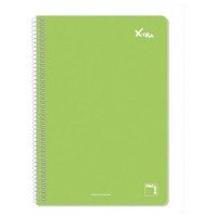 CUADERNO SERIE XTRA 60GR.TAPA CONTRACOLADA FOLIO (215X310MM.) 80 HOJAS CUADRÍCULA 4X4 COLOR VERDE OSCURO PACSA 16078 (MIN5) (Espera 4 dias)