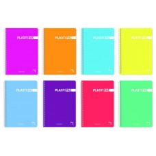 CUADERNO SERIE PLASTIPAC BOLSILLO TAPA POLIPROPILENO 90 GRS. A-6 80 HOJAS CUADRÍCULA 5X5 SURTIDO PACSA 16410 (MIN5) (Espera 4 dias)