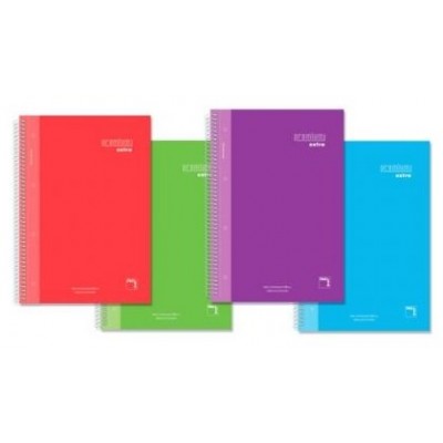 CUADERNO SERIE PREMIUM EXTRA TAPA EXTRA DURA 90 GRS. A-5 (148X210MM.) MICROPERFORADO 120 CUADRÍCULA 5X5 + GRECA SURTIDO PACSA 16480 (MIN4) (Espera 4 dias)