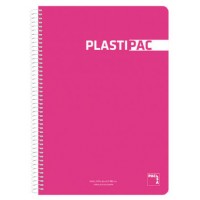 CUADERNO PLASTIPAC 90 GRS. TAPA POLIPROPILENO 4º 80 HOJAS LISO CON MARGEN SURTIDO PACSA 16573 (MIN5) (Espera 4 dias)