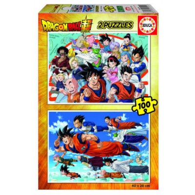 PUZZLE 2x100 DRAGON BALL DE 6-8 AÑOS EDUCA BORRAS 18214 (Espera 4 dias)