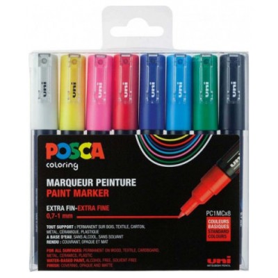 ESTUCHE 8 UDS. PC1M BASIC POSCA UNIBALL 182634667 (Espera 4 dias)