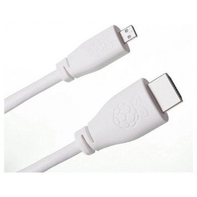 Raspberry Pi T7689AX cable HDMI 1 m HDMI tipo A (Estándar) HDMI tipo D (Micro) Blanco (Espera 4 dias)