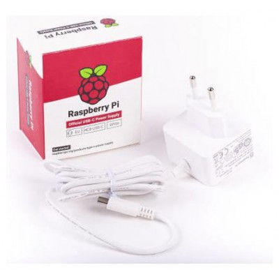 RASPBERRY FUENTE DE ALIMENTACION USB-C 5.1V 3A - BLANCO - PARA RASPBERRY PI 4 (1873421) (Espera 4 dias)