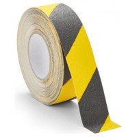 ROLLO CINTA DE SEGURIDAD ADHESIVA ANTIDESLIZANTE 50MMX18,3METROS NEGRO/AMARILLO TARIFOLD 197604 (Espera 4 dias)