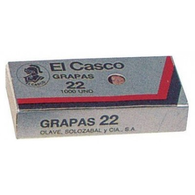 CAJA DE 1000 GRAPAS GALVANICZADAS MODELO 22/6G EL CASCO 1G00221 (Espera 4 dias)