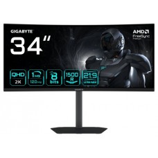 GIGABYTE GS34WQCA Monitor Gaming Curvo 34" WQHD – 3440 x 1440, 1500R, 120Hz, 1ms, 300 cd/m², FreeSync Premium, HDR Ready, HDMI 2.0, DisplayPort 1.4. (Espera 4 dias) GIGABYTE GS34WQCA Monitor Gaming Curvo 34" WQHD – 3440 x 1440, 1500R, 120Hz, 1ms, 300 cd/m², FreeSync Premium, HDR Ready, HDMI 2.0, DisplayPort 1.4. (Espera 4 dias)