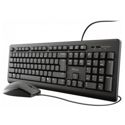 TECLADO Y MOUSE TRUST TKM-250 SILENCIOSO RESISTENTE A