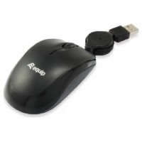 MOUSE EQUIP LIFE OPTICO 2 BOTONES USB CABLE RETRACTIL