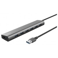 HUB HALYX ALUMINIUM USB-A 3.2 Gen 1 CON 7 PUERTOS USB-A TRUST (Espera 4 dias)