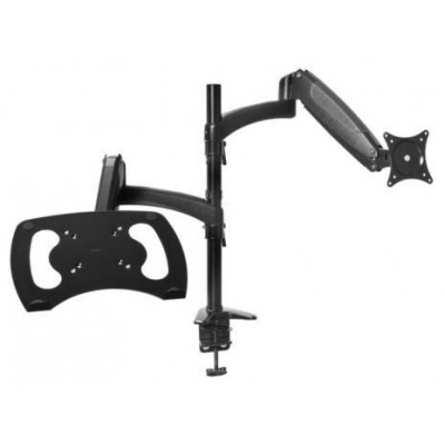 SOPORTE MESA 2 PANTALLAS PORTATIL/MONITOR MARA NEGRO TRUST (Espera 4 dias)
