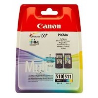 Canon Cartuchos Negro/Color PG-510/CL-511 PACK 2 con Blister