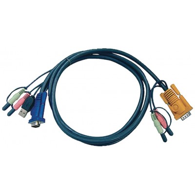 Aten Cable KVM USB con audio y SPHD 3 en 1 de 3 m (Espera 4 dias)