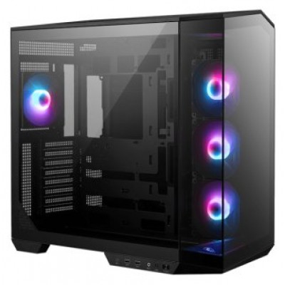 CAJA MSI MAG PANO 100R PZ,3x2.5"+2x2.5"/3.5”,3x120+1x120MM (ARGB),2xUSB3.2+1USB3.2 TYPE C+AUDIO+MICRO,MID TOWER,NEGRA (Espera 4 dias)