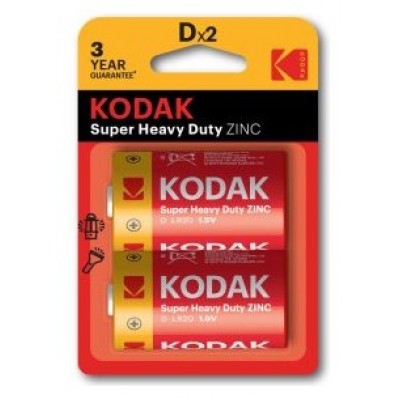 PILAS D LR20 KODAK EXTRA HEAVY DUTY ZINC PACK 2 PILAS D LR20 KODAK EXTRA HEAVY DUTY ZINC PACK 2
