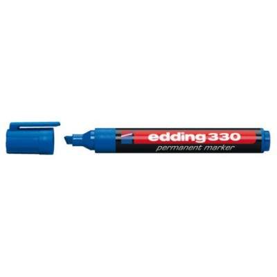 MARCADOR PERMANENTE PUNTA BISELADA 1-5MM 330 AZUL EDDING 330-03 (MIN10) (Espera 4 dias)