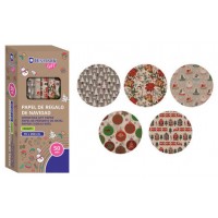 PAPEL DE REGALO KRAFT NAVIDAD 70X200 BISMARK 331823 (MIN50) (Espera 4 dias)